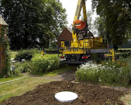 Verfüllung des Erdtanks